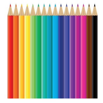 Colored pencils vector illustration