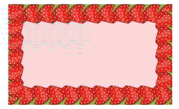 Strawberry frame vector illustration