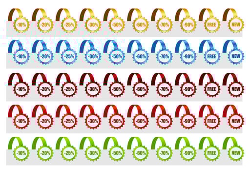 Set of Sale Tags. Vector illustration