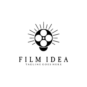 film idea logo design retro hipster vintage vector