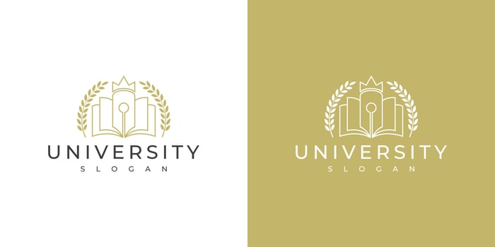 university, school, education badge logo design vector