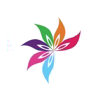 Beauty florist vector icon design template