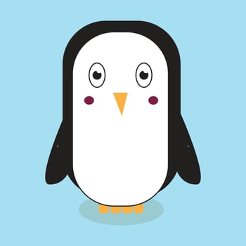 penguin vector cartoon flat design animal