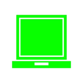 Laptop illustrated on white background vector