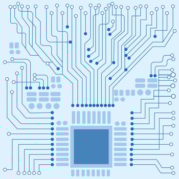 Computer chip Electronic circuit board vector for technology and finance concept and education for future