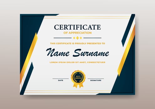Elegant And Beautiful Certificate Template Design For  Corporate, Graduation, and Organization vector