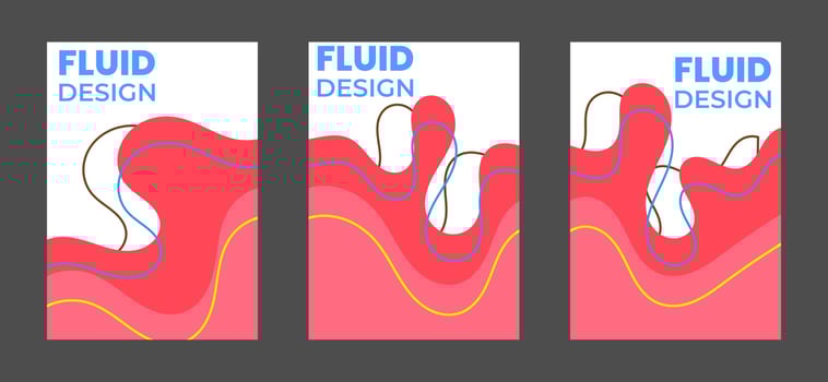 Big red fluid design with nice curved lines vector