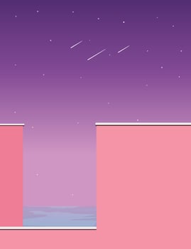 minimalist architecture with beautiful scenery in the background vector