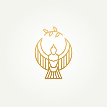 dove of piece  line art logo template vector illustration design. minimalist dove holding olive branch symbol of piece logo concept