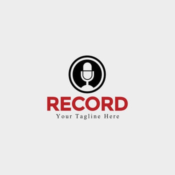 Record illustration Art Vector Logo Design