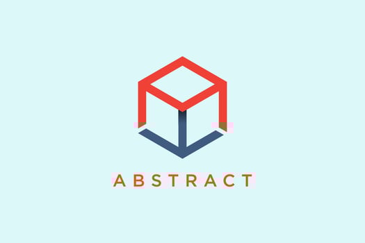 box cube logo for logistic delivery logo vector