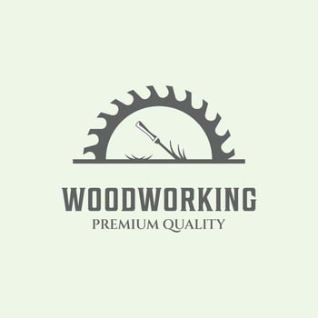 chisel wood working vintage icon logo minimalist vector illustration design