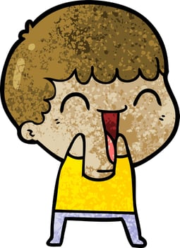 cartoon happy man vector