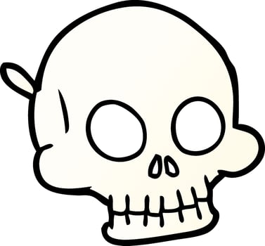 cartoon halloween skull mask vector