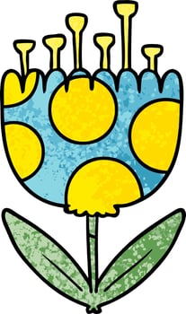 cartoon patterned flower vector
