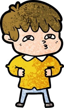 cartoon curious man vector