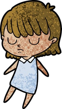 Vector cartoon girl