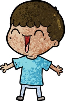cartoon happy man vector