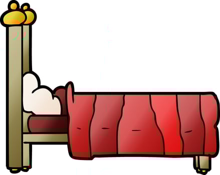 cartoon red bed vector