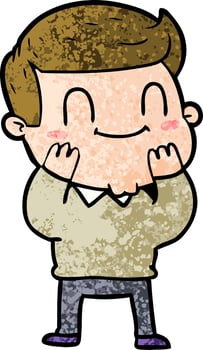 cartoon friendly man vector