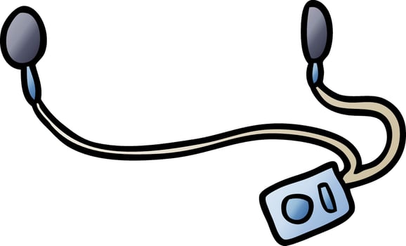 vector cartoon headphones