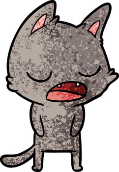 talking cat cartoon vector