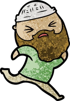 cartoon man with beard vector