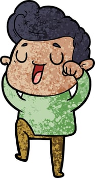 happy cartoon man vector