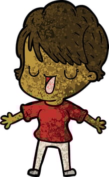 cartoon woman talking vector