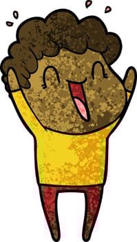 cartoon happy man vector