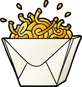 cartoon takeout food vector