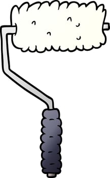 cartoon paint roller vector