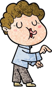 cartoon man singing vector