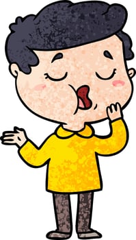 cartoon man talking vector