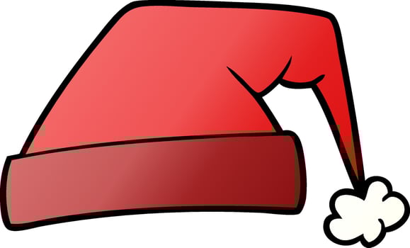 cartoon christmas hat vector