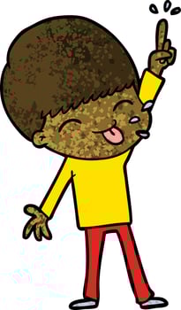 happy cartoon boy vector
