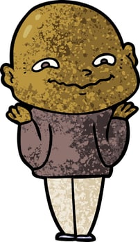 cartoon creepy guy vector