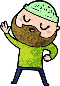 cartoon man with beard vector