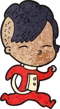 cartoon girl in space suit vector