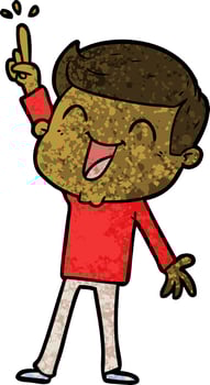 cartoon man laughing vector