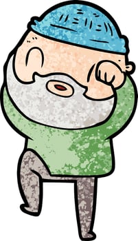 cartoon bearded man vector