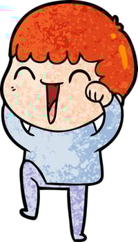 cartoon happy man vector