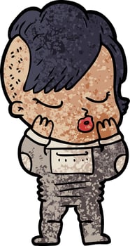 cartoon pretty hipster girl vector