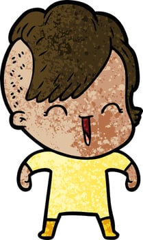 cartoon happy hipster girl vector