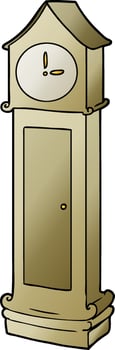 grandfather clock cartoon vector