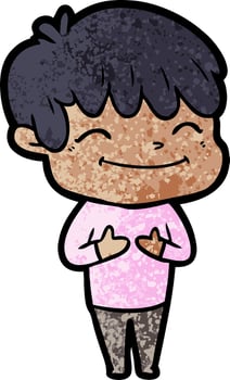 cartoon happy boy vector