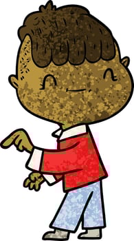 cartoon friendly boy vector