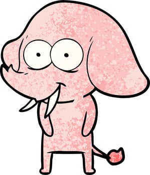happy cartoon elephant vector