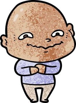 cartoon creepy guy vector