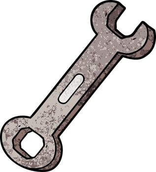 cartoon doodle spanner vector